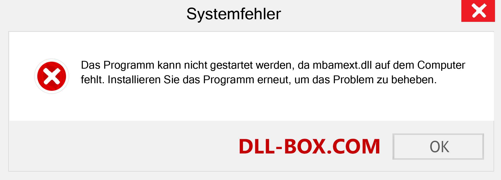 mbamext.dll-Datei fehlt?. Download für Windows 7, 8, 10 - Fix mbamext dll Missing Error unter Windows, Fotos, Bildern